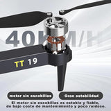 TTROARDS 19 Motor sin escobillas Drone con cámara 1080P para adultos 5G Wifi Lente ajustable Nivel de protección contra el One Touch Despegue/aterrizaje Altitud 40KM/H Hold Mini plegable Drone RC