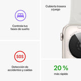 Apple Watch SE (2.ª Gen) (GPS, 40mm) Caja de Aluminio en Blanco Estrella con Correa Deportiva Blanco Estrella, Talla única (Reacondicionado)