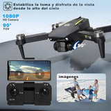 TTROARDS 19 Motor sin escobillas Drone con cámara 1080P para adultos 5G Wifi Lente ajustable Nivel de protección contra el One Touch Despegue/aterrizaje Altitud 40KM/H Hold Mini plegable Drone RC