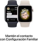 Apple Watch SE (2.ª Gen) (GPS, 40mm) Caja de Aluminio en Blanco Estrella con Correa Deportiva Blanco Estrella, Talla única (Reacondicionado)