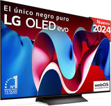 LG OLED55C44LA, 55", OLED 4K, Serie C4, 3840x2160, Smart TV, WebOS24, Procesador a9, Dolby Vision, Dolby Atmos, TV Gaming, 144 Hz, AMD FreeSync, Negro [Clase de eficiencia energética G]