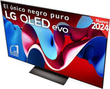 LG OLED55C44LA, 55", OLED 4K, Serie C4, 3840x2160, Smart TV, WebOS24, Procesador a9, Dolby Vision, Dolby Atmos, TV Gaming, 144 Hz, AMD FreeSync, Negro [Clase de eficiencia energética G]